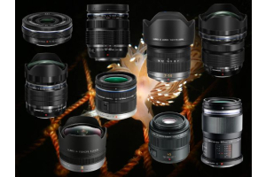 Underwater photography lenses for Micro Four-Thirds cameras, showcasing wide-angle, mid-range, and macro options for capturing marine life, reefs, and detailed underwater shots.