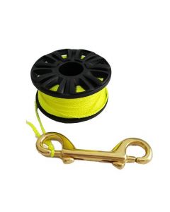 Mini reel 30 meter yellow nylon line brasshook [A600.43-YEL]