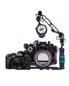 Olympus E-M10 IV with AOI underwater housing Pro Flash Q1RC Kit