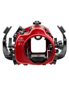 Aluminum anodized underwater housing for Nikon Z7 and Z6 mirrorless camera.