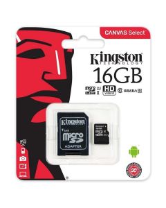 Kingston 16GB SDHC Canvas Select 80R CL10 UHS-I