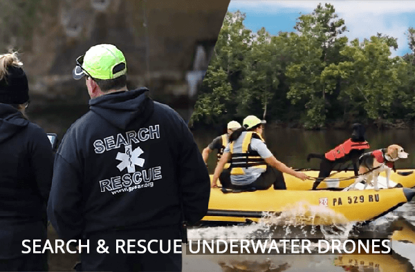 Search and rescue underwater drones